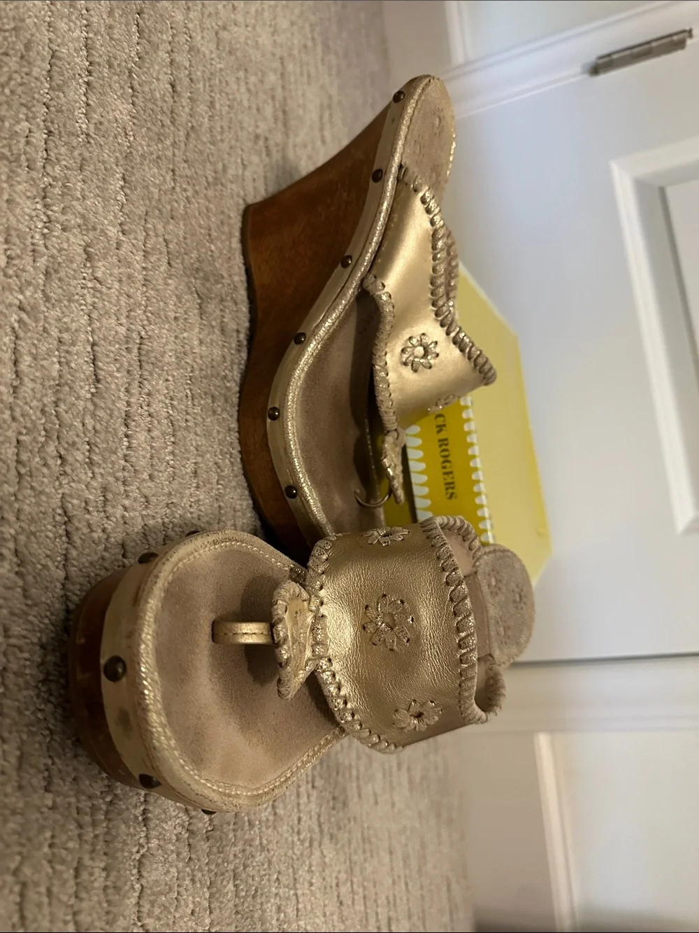 Jack Rogers trim whipstitched